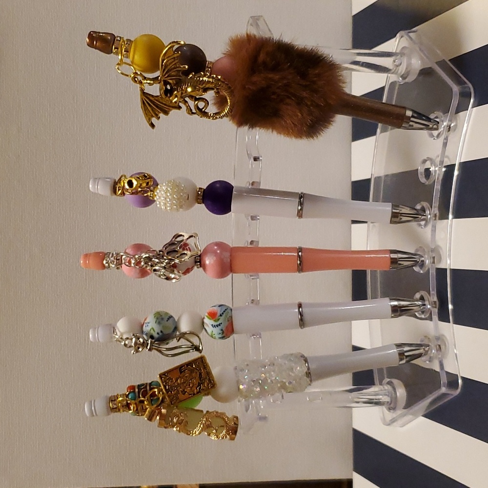 Hand Crafted Beaded/charmed Pens
